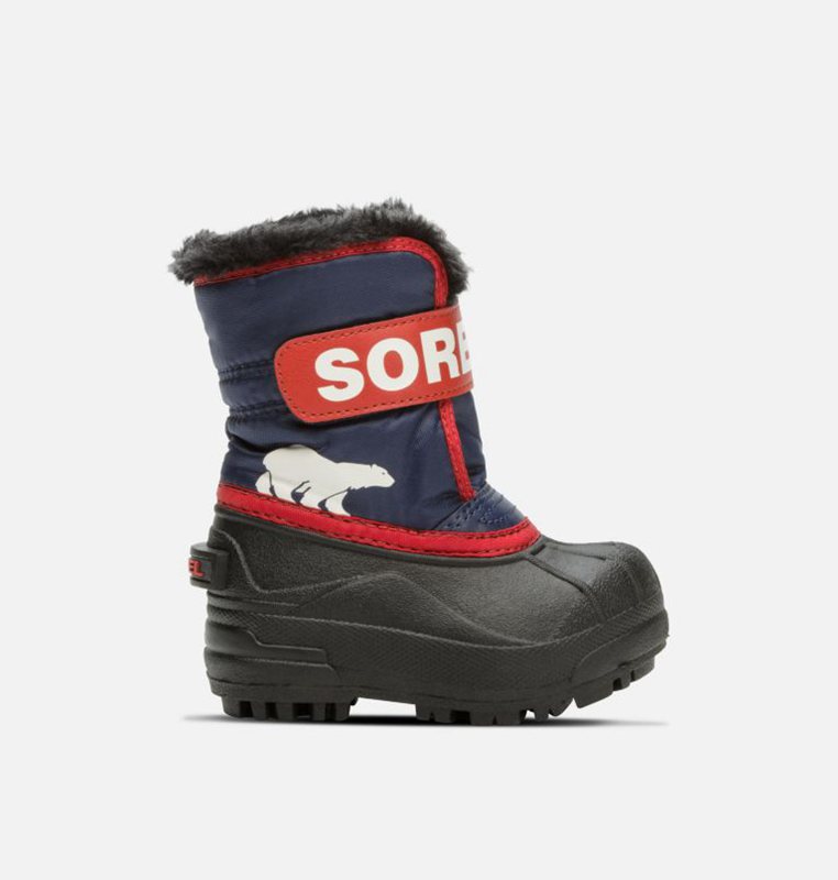 Sorel Barn Vinterkängor Marinblå/Röda - Toddler Commander™ - ZVX-348162